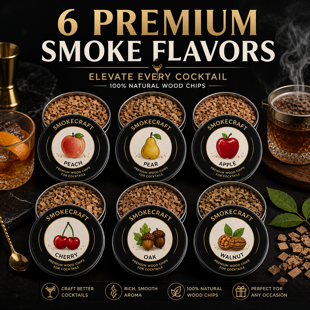 DrinkSmoked™ Premium Wood Chip Flavor Kit